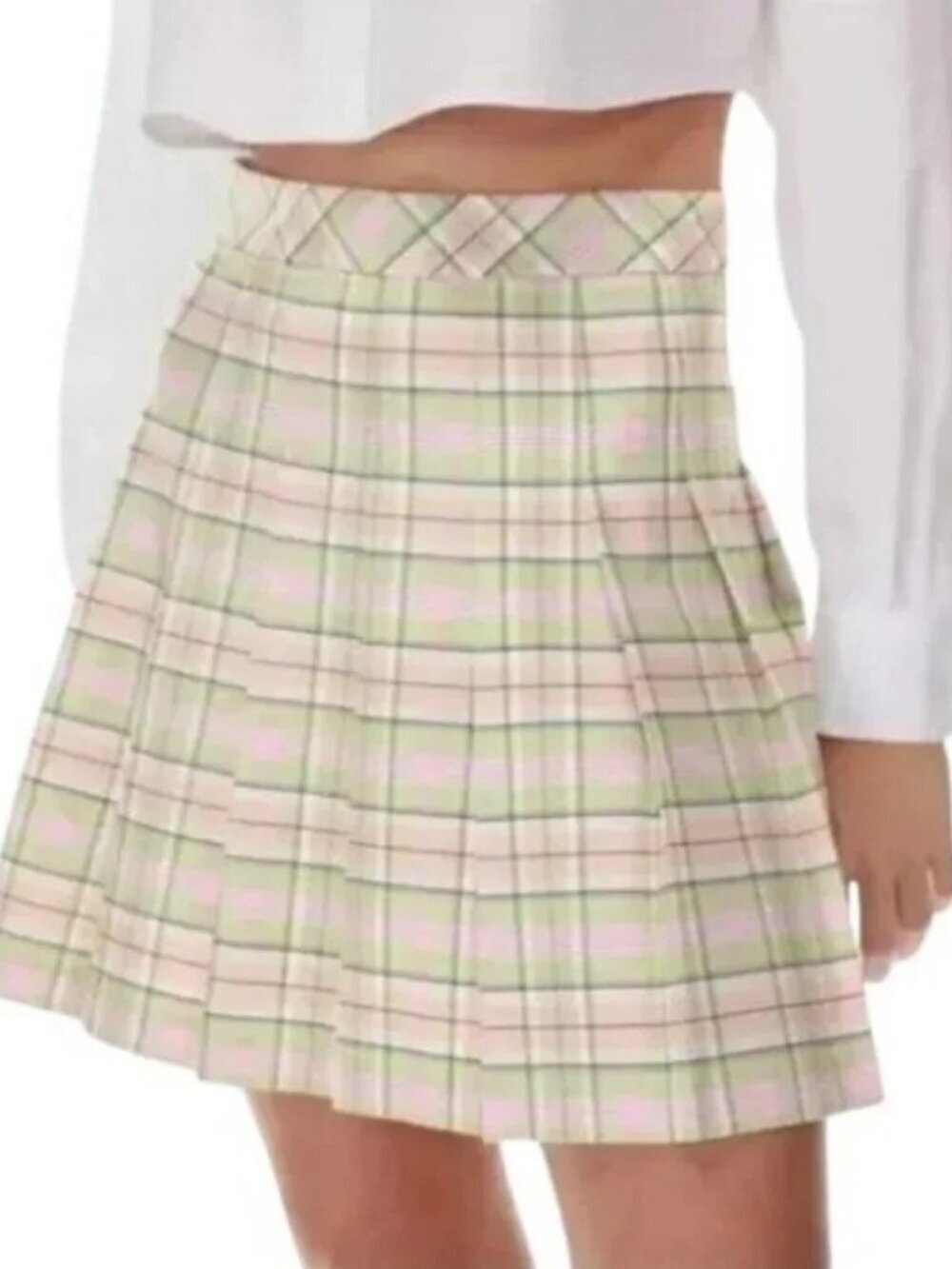 Aritzia Sunday Best Olive Pleated Micro Skirt 2